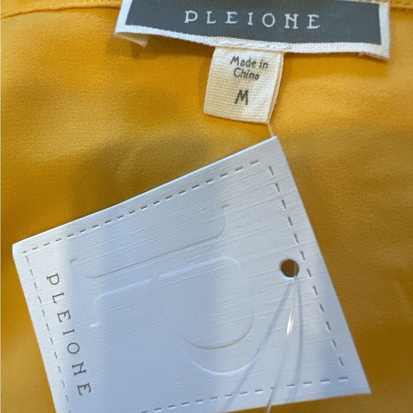 Pleione Mustard Tie-Front Blouse - Picture 5 of 6